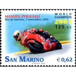Manuel Poggiali campione del mondo di motociclismo 125cc