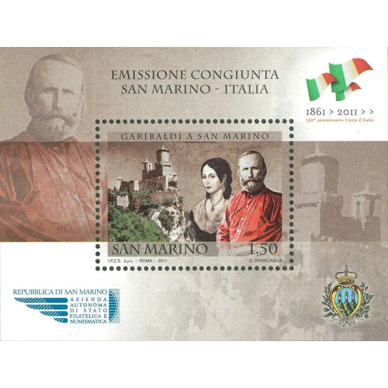 150e anniversaire de la confrérie de la citoyenneté honoraire Saint-Marin à giuseppe garibaldi