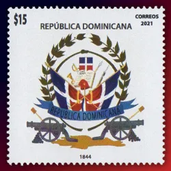 Evolution of the Dominican coat of arms 1844A