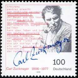 Carl Zuckmayer and signature